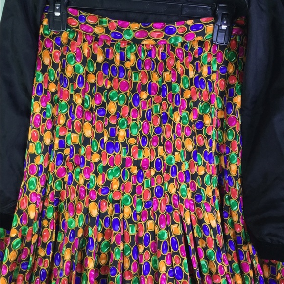 VTG Jeweled All Over Print Blazer Jacket Skirt Set - Picture 3 of 8